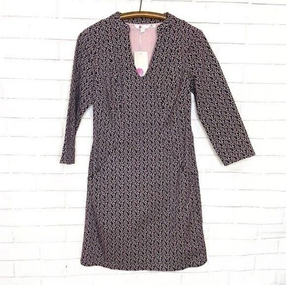 BODEN Purple Floral Corduroy Mini Dress NWT - Picture 2 of 9